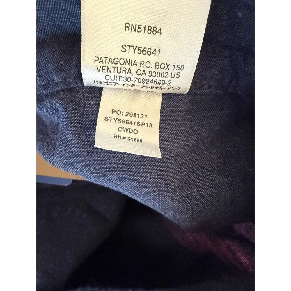 Patagonia Women's Island Hemp Pants Short Blue 56641 Size 2 - Picture 4 of 12